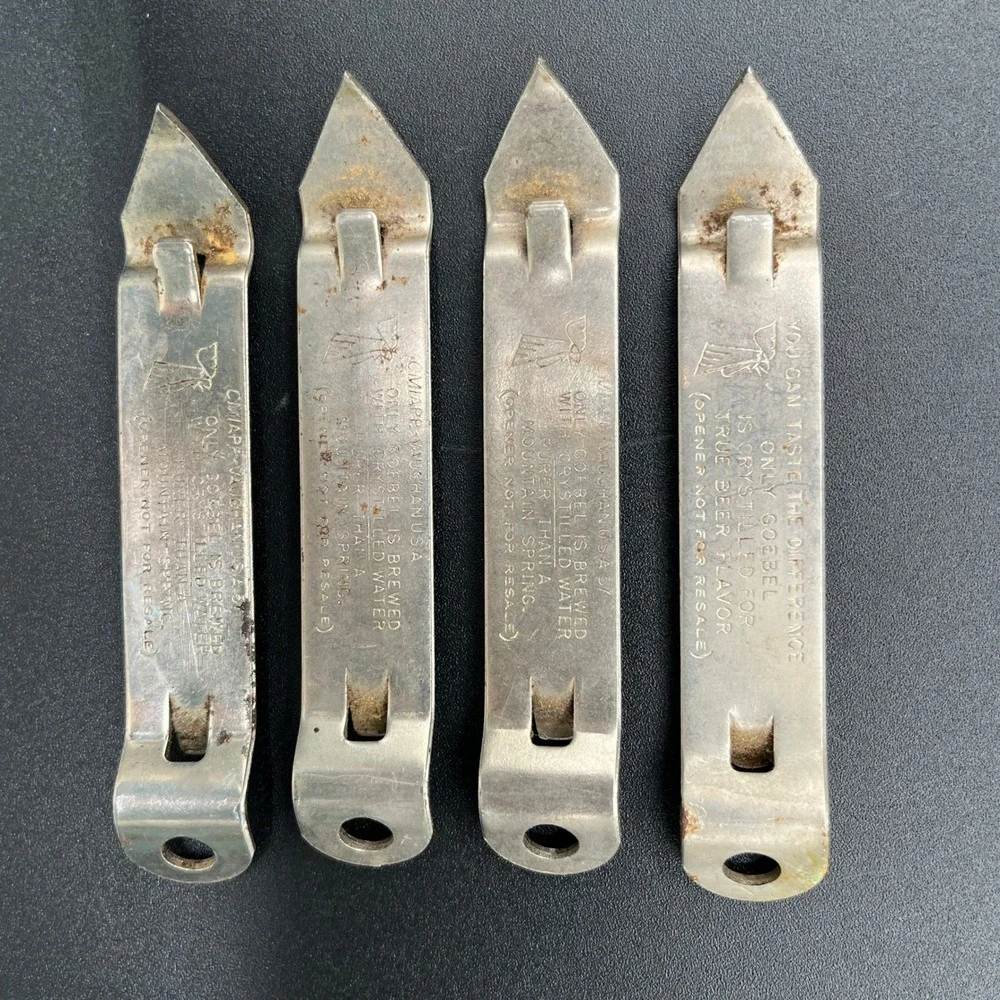 Vtg Lot of‎ 4 Goebel Beer Bottle Openers Vaughan USA Advertising Church Keys